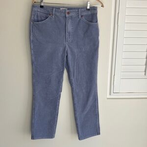 WRANGLER WOMEN'S WILD WEST HIGH RISE CORDUROY STRAIGHT JEAN PERIWINKLE SIZE 31